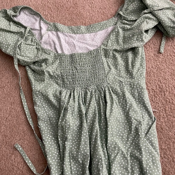Loft beach green polka dot cottagecore romper - Picture 4 of 6